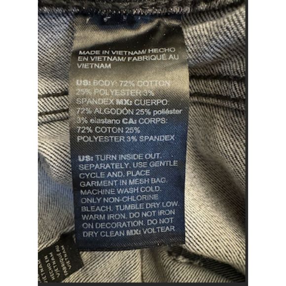 White House Black Market Dark Gray Side Bling Stretchy Straight Jeans Sz 6 - Picture 12 of 13